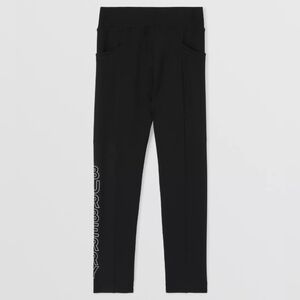 Burberry Kids Logo Print Stretch Jersey Leggings